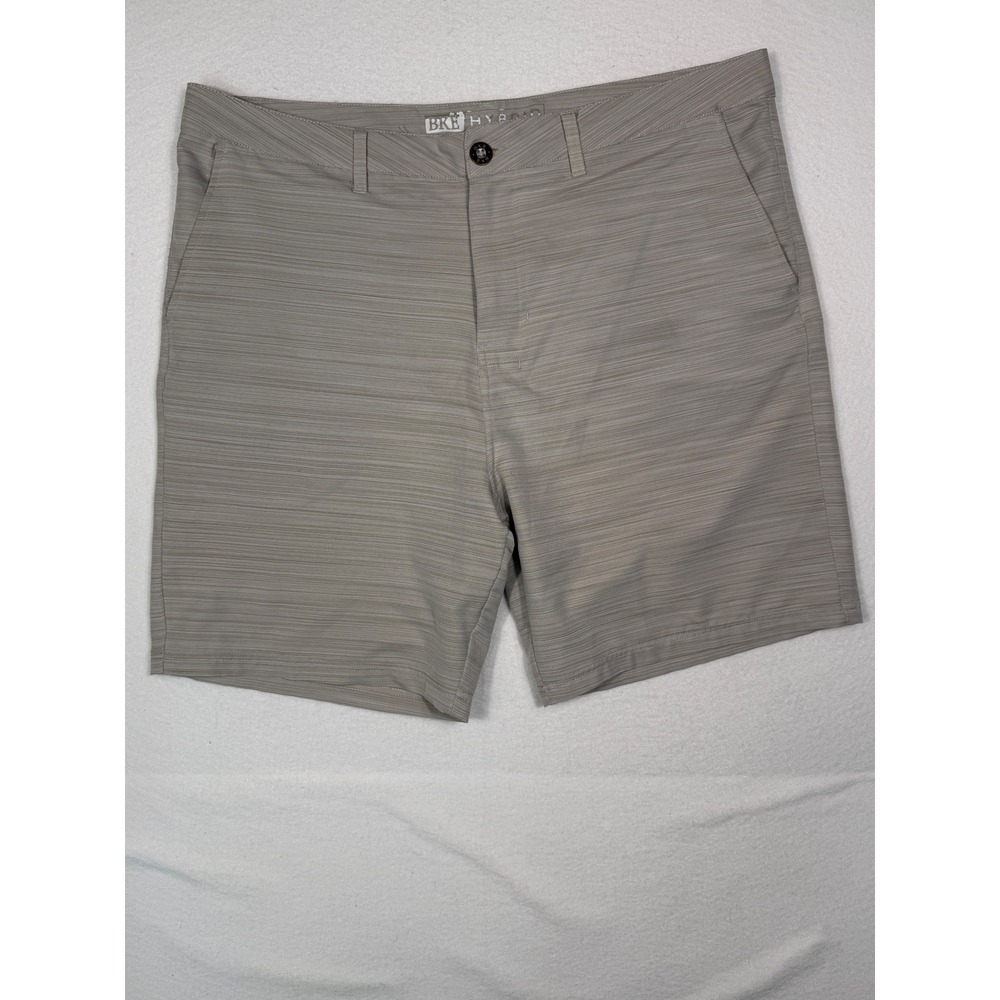 BKE Hybrid Shorts Men 38 Grey Athletic Fit Textured Performance Gorpcore